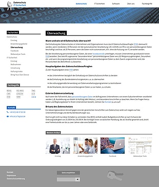 Textreiche Seite mit Bild-Sitemap in alternativer Darstellung zur Verlinkung weiterer Seiten (Screenshot: volle Seitenlänge bei 1280px Breite)