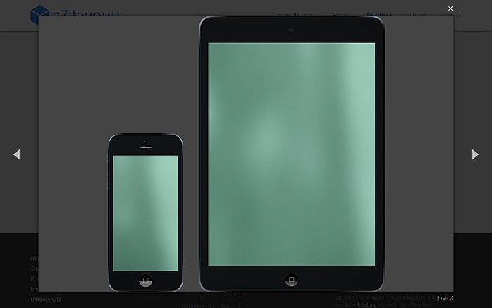 Bild in Großformat in TYPO3-Lightbox geöffnet