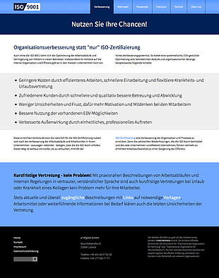 Verschieden farbiger Hintergrund gliedert den Text optisch (Screenshot: volle Seitenlänge bei 1280px Breite)