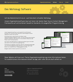 Im gelben Überschriften-Element kann optional ein Wasserzeichen angezeigt werden (Screenshot: volle Seitenlänge bei 1280px Breite)