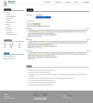 Such- und Ergebnisseite wahlweise ohne wechselndes Kopfbild, das über die gesamte Seitenbreite geht (Screenshot: volle Seitenlänge bei 1280px Breite)