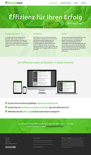 Verschiedene Texthintergründe sorgen für Abwechslung bei langen Seiten (Screenshot: volle Seitenlänge bei 1280px Breite)